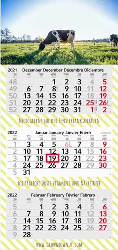 Bürokalender - 3-Monatskalender P3 Landwirtschaft