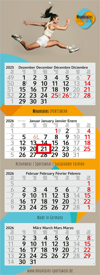 Bürokalender - 4-Monatskalender P4